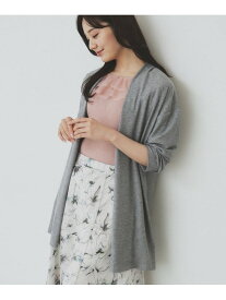 【SALE／30%OFF】シアージャージカーディガン【洗濯機洗い可/接触冷感/UVケア】 index インデックス トップス カーディガン ブラック グレー【RBA_E】[Rakuten Fashion]
