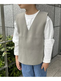 【SALE／70%OFF】【リンクコーデ】ニットベスト(110-140) Dessin デッサン トップス ベスト・ジレ グレー【RBA_E】[Rakuten Fashion]