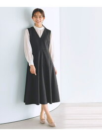 【SALE／42%OFF】ジャンパードレス&ブラウスセットアップ grove グローブ ワンピース・ドレス その他のワンピース・ドレス ブラック ネイビー【RBA_E】【送料無料】[Rakuten Fashion]