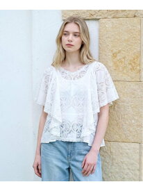 【SALE／20%OFF】ラッセルレース ブラウス DRESSTERIOR ドレステリア トップス シャツ・ブラウス ホワイト ブラック【RBA_E】【送料無料】[Rakuten Fashion]
