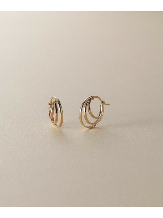 楽天市場】K10甲丸グラデトリプル フープピアス COCOSHNIK ココシュ  