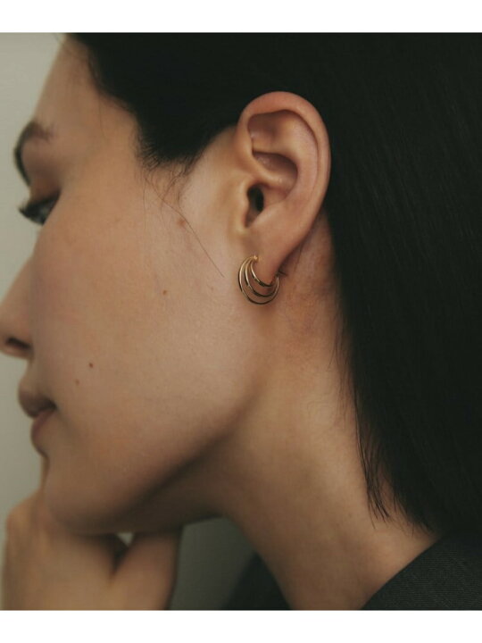 楽天市場】K10甲丸グラデトリプル フープピアス COCOSHNIK ココシュ  