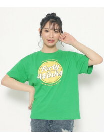 【130cmあり】サークルロゴTシャツ PINK-latte ピンク ラテ トップス カットソー・Tシャツ ホワイト グリーン イエロー[Rakuten Fashion]