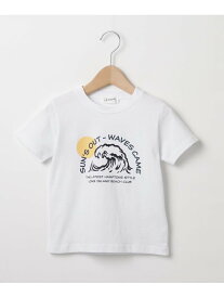 【SALE／70%OFF】【ファミリーリンク】WAVEプリントTシャツ Dessin デッサン トップス カットソー・Tシャツ ホワイト グレー レッド ブルー【RBA_E】[Rakuten Fashion]