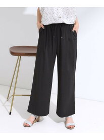【SALE／20%OFF】【着丈選べる】触れる度ひんやり ゆるきれい イージーワイドパンツ SHOO・LA・RUE シューラルー パンツ その他のパンツ ネイビー グレー ブラウン ブラック【RBA_E】[Rakuten Fashion]