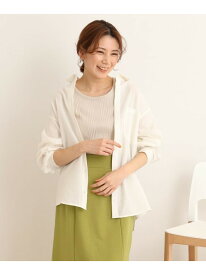 【SALE／30%OFF】【UVカット/抗菌防臭/吸水速乾】大人のためのフレンチリネンブレンド前あきシャツ SHOO・LA・RUE シューラルー トップス シャツ・ブラウス ホワイト カーキ イエロー パープル ブルー ブラック グリーン ピンク【RBA_E】[Rakuten Fashion]