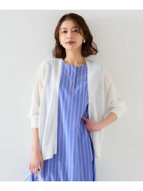【SALE／20%OFF】【体型カバー/日除け】ドルマンスリーブ ガーターカーディガン UNTITLED アンタイトル トップス カーディガン ホワイト ブラック【RBA_E】【送料無料】[Rakuten Fashion]