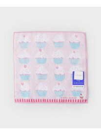 カップケーキ タオルハンカチ LAURA ASHLEY HOME ローラ アシュレイ ファッション雑貨 ハンカチ・ハンドタオル グリーン ピンク ホワイト[Rakuten Fashion]