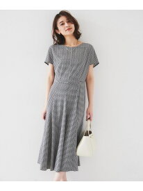 【SALE／30%OFF】【きれいめ/洗える/夏ワンピ】ジオメトリック柄ワンピース UNTITLED アンタイトル ワンピース・ドレス その他のワンピース・ドレス ブラウン ブラック ネイビー【RBA_E】【送料無料】[Rakuten Fashion]