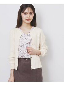 【SALE／40%OFF】クルーネックケーブルカーディガン【洗濯機OK】 index インデックス トップス カーディガン ピンク ネイビー イエロー グレー ホワイト【RBA_E】[Rakuten Fashion]