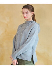 【限定カラーあり】カシミヤブレンドフードニット DRESSTERIOR ドレステリア トップス ニット ブルー グレー【送料無料】[Rakuten Fashion]