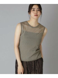 デコルテシアーノースリーブニット DRESSTERIOR ドレステリア トップス ニット カーキグリーン シルバー【送料無料】[Rakuten Fashion]