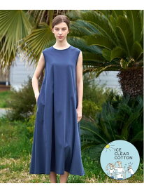 【接触冷感/抗菌防臭/消臭/ウォッシャブル】アイスクリアコットン フレンチスリーブワンピース DRESSTERIOR ドレステリア ワンピース・ドレス その他のワンピース・ドレス ブラック ブルー ブラウン【送料無料】[Rakuten Fashion]