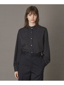 【SALE／30%OFF】ドットスタンドフリルネックブラウス DRESSTERIOR ドレステリア トップス シャツ・ブラウス ブラック【RBA_E】【送料無料】[Rakuten Fashion]