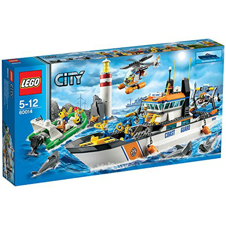 楽天市場】レゴ LEGO シティ レスキューパトロールシップとヘリ 60014 