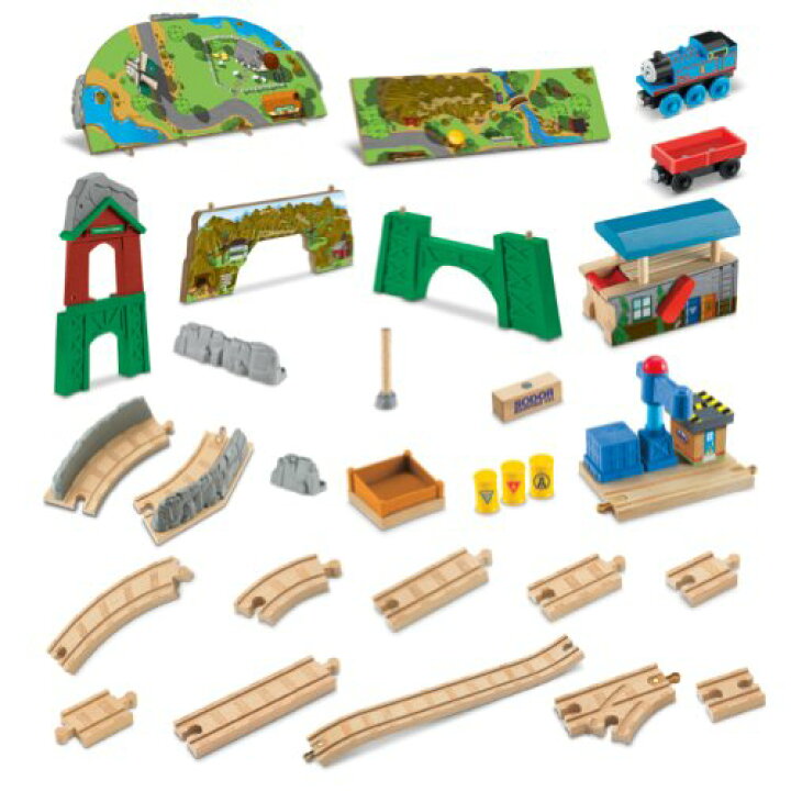 楽天市場】きかんしゃトーマス 木製レールシリーズ 山登り! ブルー  