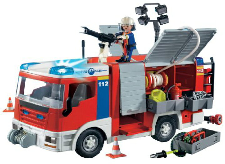 楽天市場】プレイモービル消防車消防士Playmobil Fire Engine Fireman 