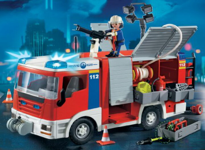 楽天市場】プレイモービル消防車消防士Playmobil Fire Engine Fireman 