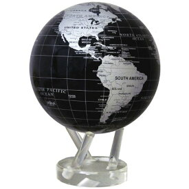 光で回る地球儀 ムーバグローブ MOVA Globe 8.5インチシリーズ (シルバー＆ブラック)