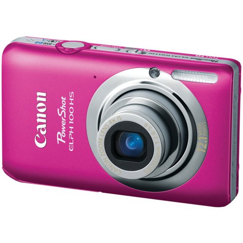 Canon 早割クーポン！ PowerShot ELPH 国内外の人気が集結 100 HS デジタルカメラ 12.1 MP 4X with CMOS Pink Camera Digital Optical Zoom