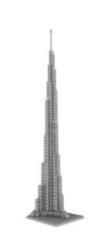 Micro Blocks, Burj Khalifa Tower Model, Small Building Block Set, Nanoblock (ナノブロック) Compati