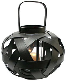 Design Toscano Hakan 8-Inch Rattan Lantern, Small, Black