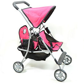 [ニューヨークドールコレクション]The New York Doll Collection My First Doll Twin Stroller in Pink C