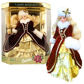 Mattel Year 1996 Barbie Hallmark Special Edition 12 Inch Doll - HAPPY HOLIDAYS BARBIE in Burgundy