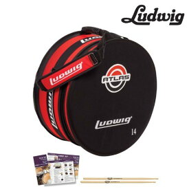 Ludwig Atlas Pro 5" x 14" スネアドラムバッグ Kit (LX514AP) Includes: 5a ドラムスティック & Surviva