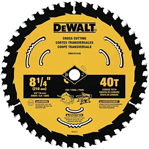 DEWALT デウォルト DWA181440 40刃 8-1/4インチ 210mm ソーブレード 替刃 DWE7485テーブルソー対応