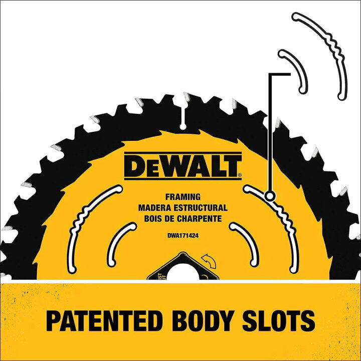 楽天市場】DEWALT デウォルト DWA181440 40刃 8-1/4インチ 210mm ソー 