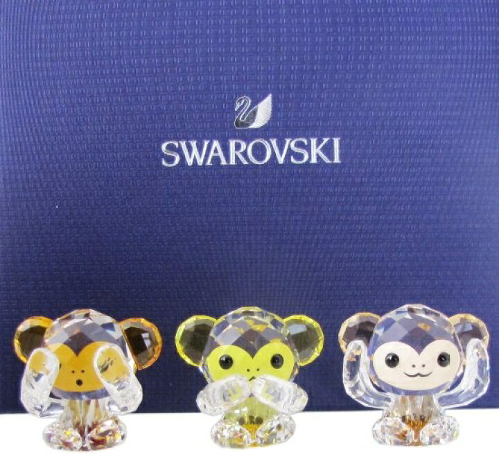 楽天市場】スワロフスキー SWAROVSKI 三猿 4.0 x 3.5 x 3.5 cm 