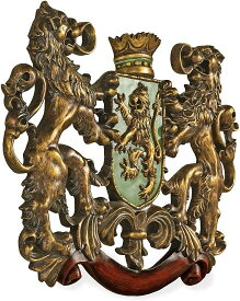 英国壁彫刻 王家のライオン 紋章 彫像 装飾/ Design Toscano Inc Heraldic Royal Lions Coat of Arms Wal