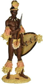 (Brown) - Design Toscano Shaka the Zulu Warrior King Sculpture