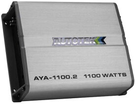 Autotek AYA-1100.2 Alloy シリーズ Two チャンネル カーオーディオ アンプ (Silver) ? Class A/B Amp, 2 チャンネル, 1100W, Built in Bass Control,