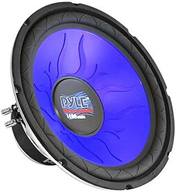 Car Vehicle サブウーファー Audio スピーカー - 12 Inch Blue Injection Molded Cone, Blue Chrome-Plated Steel Basket, Dual Voice Coil 4 Ohm Imp