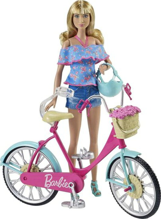 楽天市場】Barbie 花のバスケットが付いたバービー自転車 : ワールド 