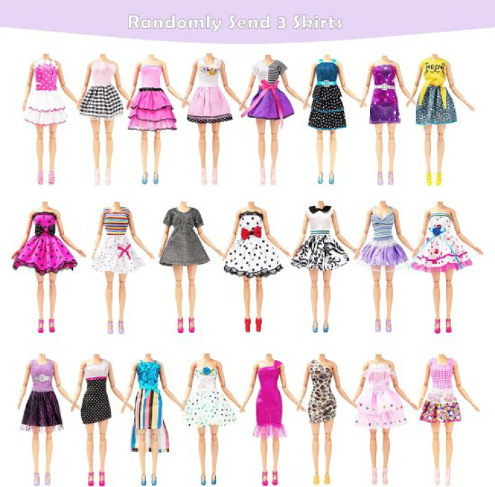楽天市場】Barbie バービー用の人形服とアクセサリー-24アイテムギフト 