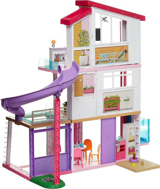 楽天市場】Barbie プール、スライド、エレベーターを備えたバービー 