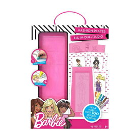Barbie バービーファッションプレートはすべて1つのスタジオにあります - バービースケッチデザインアクティビティセット - 6歳以上の子供向けファッションデ