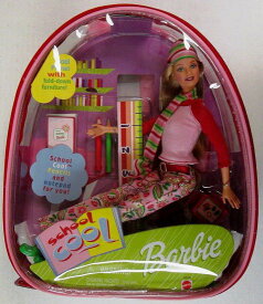 Barbie プラスチック製のバックパックキャリートート付きバービースクールクールドール（2000）