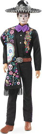 Barbie バービー2021 Dia de Muertos Ken Doll（12インチ）刺繍されたシャツ、Serape＆Sombrero、Calaveraフェイスペイント、コレクターへの贈り物