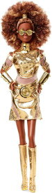 Barbie バービーコレクターのスターウォーズC-3po xバービー人形（?12インチ）ゴールドファッションとアクセサリー、人形スタンドと信頼性の証明書付き