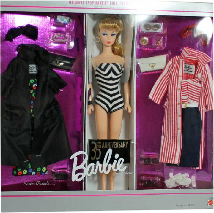 楽天市場】Barbie 35周年記念ギフトセット1959バービー人形の  