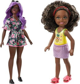 Barbie JGT女子キッズ（1）バービーファッショニスタドール＃125（1）クラブチェルシー人形、アフリカ系アメリカ人プレイセットファッション人形（1）スクイー