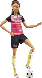 Barbie バービーは、サッカー選手の人形、ブルネットを動かすために作られました