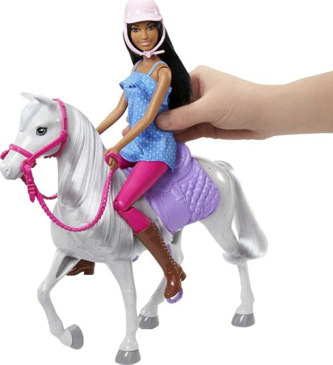 楽天市場】Barbie バービー人形と馬のプレイセット人形（ブルネットで 