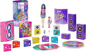 Barbie バービーの色は、50歳以上のサプライズセットのサプライズパーティーを明らかにします：1人の人形、1枚のチェルシー人形、2ペット、6色の変化のアクテ