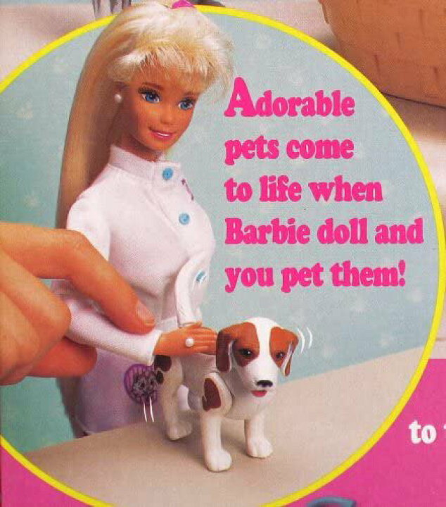 楽天市場】Barbie 1996バービーペットドクター犬と猫と一緒に 