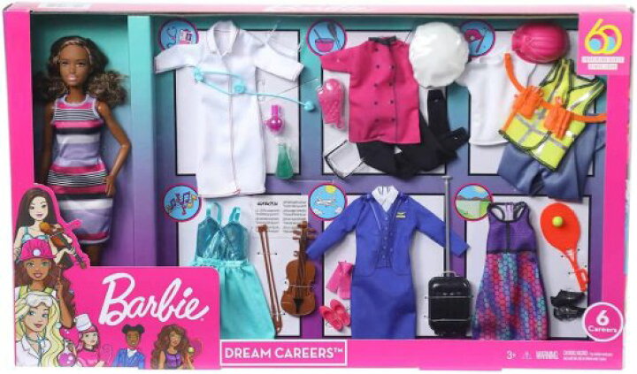 楽天市場】Barbie バービー「ドリームキャリア人形セット-6キャリア 